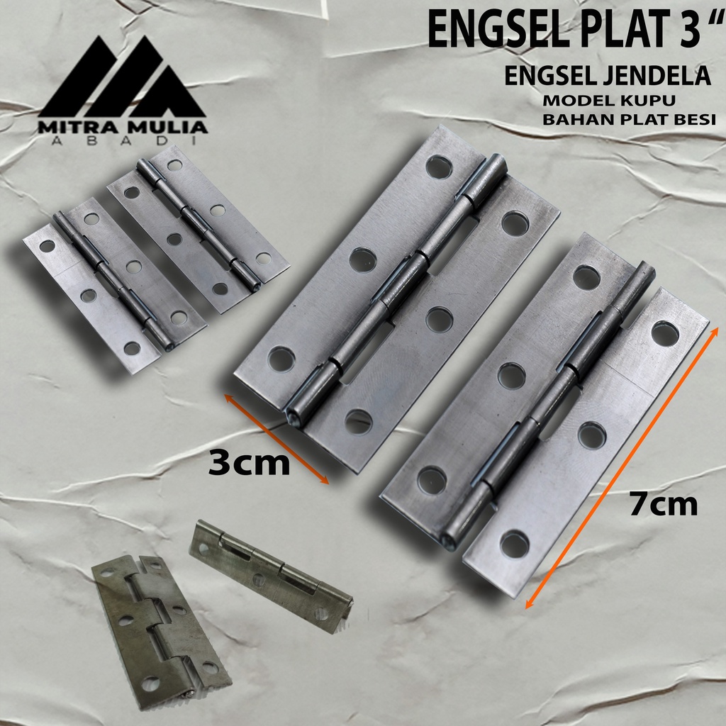 Engsel Kupu Plat Besi 3&quot; Hinges