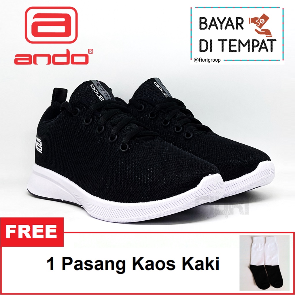 FIURI - ANDO ORIGINAL - ELSIE 33-40 HITAM PUTIH - SEPATU SNEAKERS SPORT KANVAS SOL KARET ANAK PEREMPUAN - SEPATU KETS TRENDY WANITA - SEPATU OLAHRAGA LARI FITNES SENAM KERJA KULIAH SEKOLAH SD SMP SMA BERTALI CEWEK MURAH PROMO DISKON BONUS KAOS KAKI