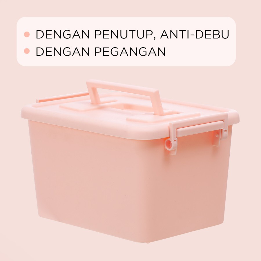 Storage Box Plastik Organizer Kotak Penyimpanan Tempat Wadah Rak Keranjang