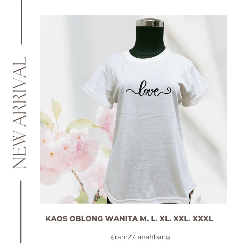 Kaos Cewek Remaja-Dewasa-Jumbo &quot;Love&quot; Couple-an Bunda &amp; Anak