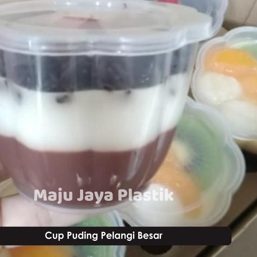 ℮ Cup Puding Pelangi Besar & Kecil isi 24 MURAH/ cup pelangi/ cup pudding/ cup puding bunga ❈