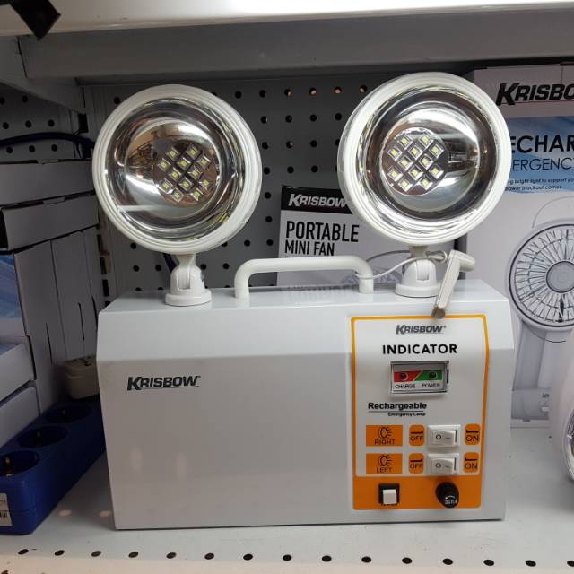 KRISBOW TWIN SPOT LAMPU DARURAT LED /Lampu emergency LED