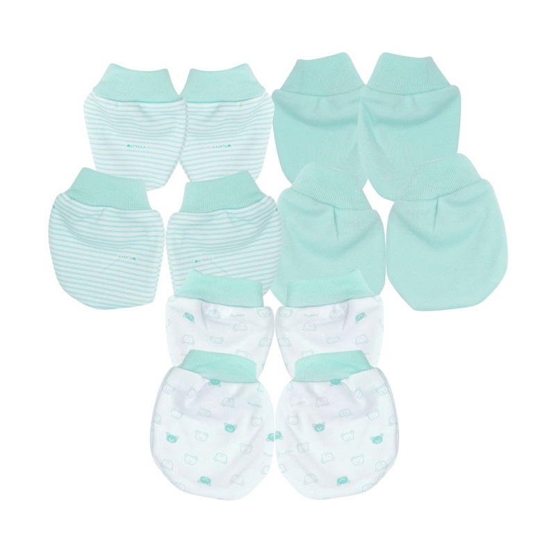 Set Sarung Tangan &amp; Kaki Fluffy NB Perlengkapan Bayi Baru Lahir