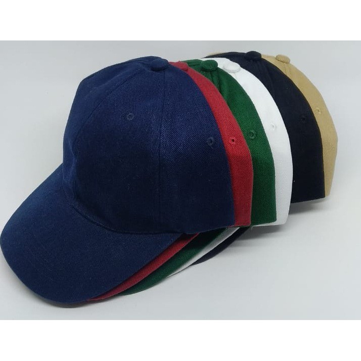 Topi Baseball Polos Pengait Gesper Rafel Cap Premium