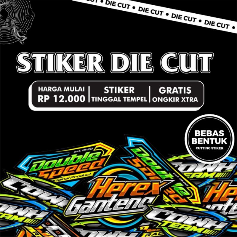 

Cetak stiker die cut (stiker putus) bisa pakai desain sendiri custom waterproof