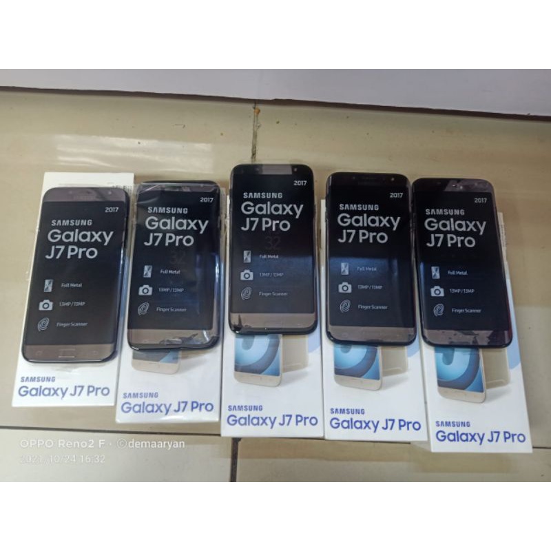 Samsung J7 pro 3/32 NFC second mulus lengkap original