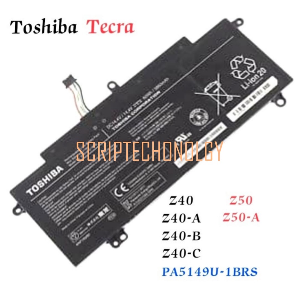 Baterai Original Toshiba SC PA5149U-1BRS For TECRA Z40-A Z40-B Z40-C Z40T