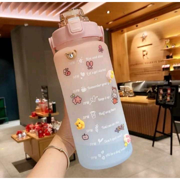 (RS)BOTOL MINUM VIRAL MOTIV GRADASI 2 LITER STIKER 2D 3D 2L