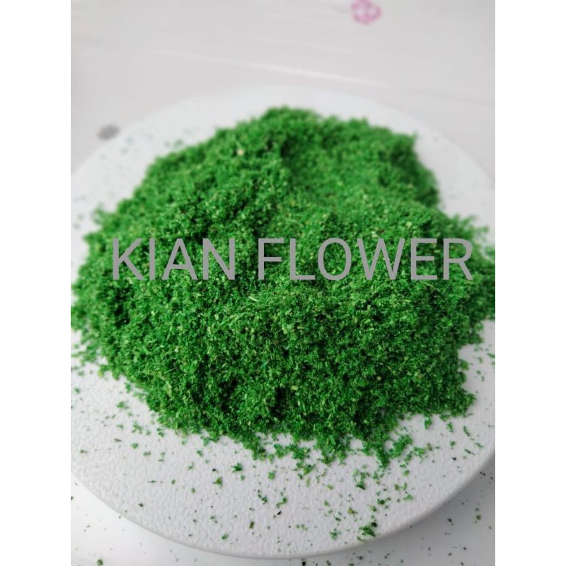 RUMPUT TABUR (500 gram) ARTIFICIAL HIAS SINETIS DIORAMA MAKET MURAH RUMPUT TABUR HALUS HIJAU.