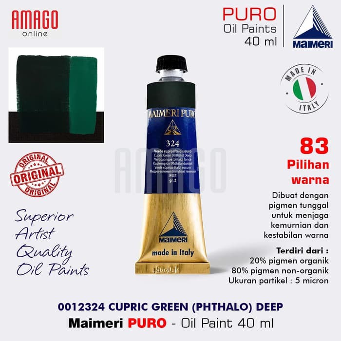 MAIMERI PURO - OIL PAINT - CUPRIC GREEN DEEP - 40ML - M0012324