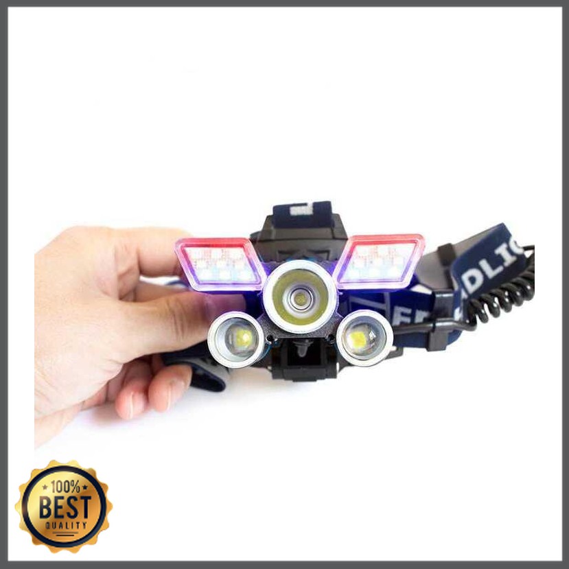 TG-SL089 Albinaly Senter Kepala Headlamp Cree XM-L2+2XPE+Red Blue LED