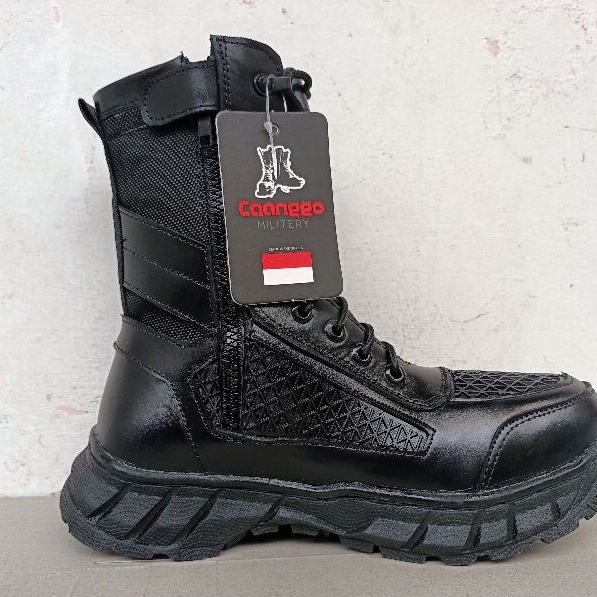 sepatu pdl tni pdl polisi, security dinas lapangan terbaru caanggo produksi bahan kulit sapi asli-7