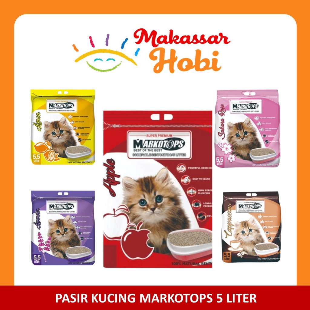 Pasir Kucing Gumpal Wangi MARKOTOPS Markotop 5.5L 5.5 L Liter 5,5