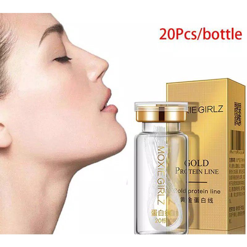 [ORIGINAL] VENZEN GOLD PROTEIN LINE PEPTIDE Tanam Benang Tanpa Jarum Serum Perawatan kecantikan gold-Benang Moxie Girlz