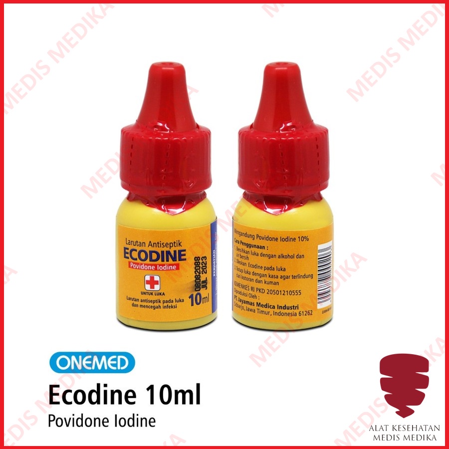 Ecodine Povidone Lodine 10ml OneMed p3k Obat Luka Atiseptic Mini 1 pcs