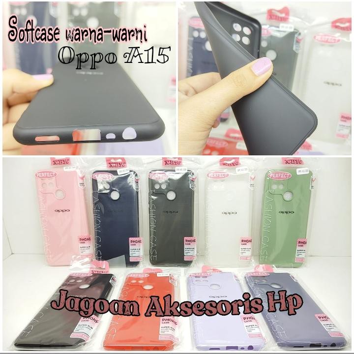 SoftCase Warna Warni Oppo A15 6.52 Inch with 3D Camera Casing Candy Macaron Pelindung Camera