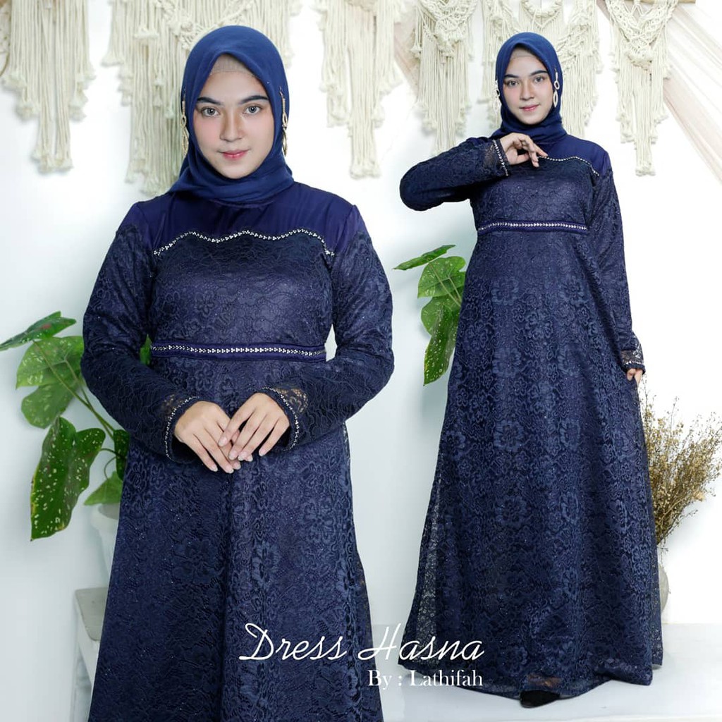 Gamis Brukat Dress  Modern Gamis Pesta Gamis kondangan Dres Brukat Modern Drees Brokat Terbaru