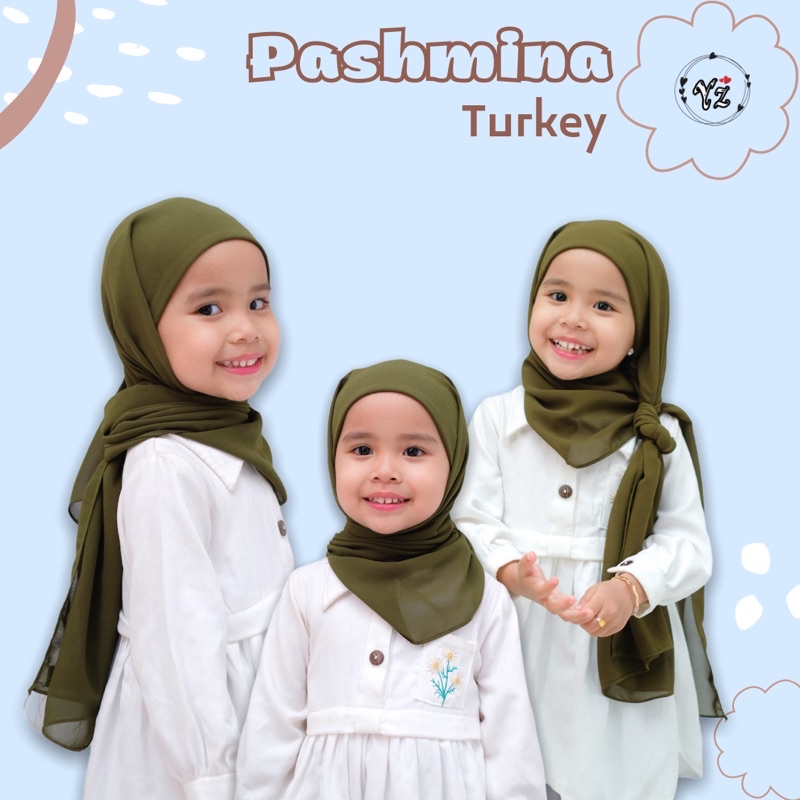 Pashmina turkey | pashmina inner malay | shawl malay | pashmina instan for kids
