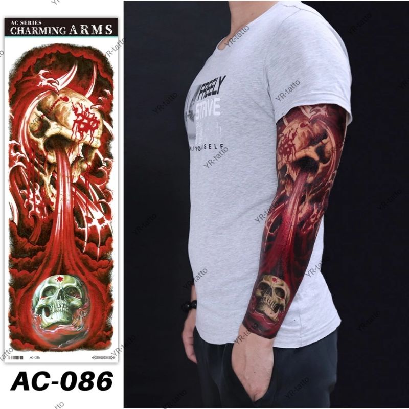 Tatto temporary full tangan full color Model AC