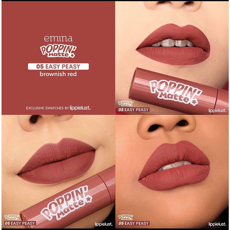Emina Poppin Lip Cream / Lip Matte Emina - BPOM