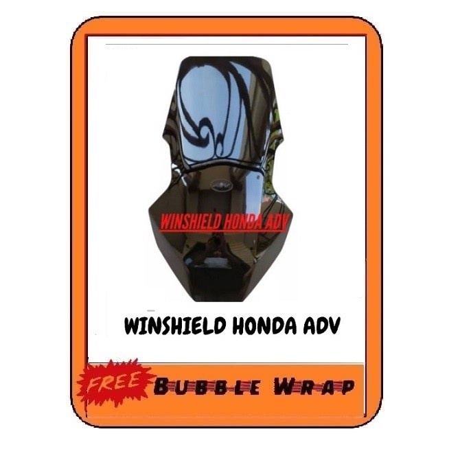 winshield adv 150 - windshield adv150 - winsil visor tameng - Hitam