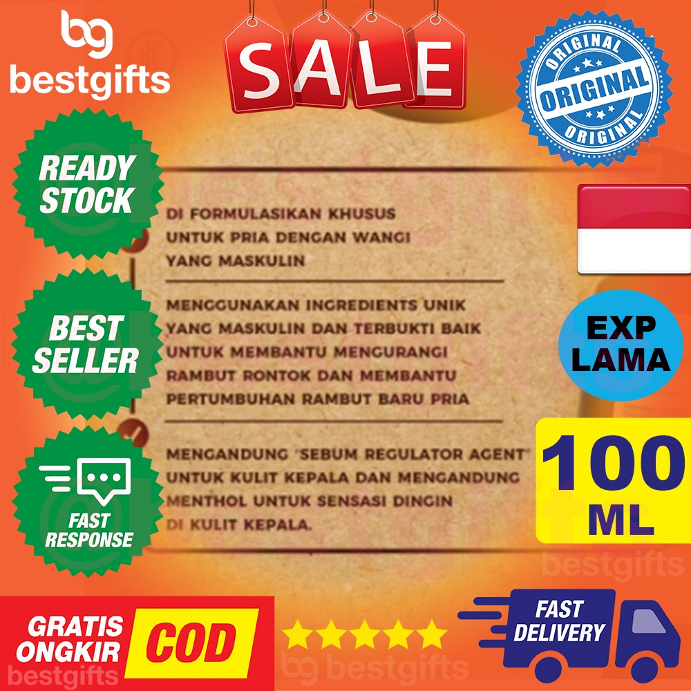 HIS ERHA HAIRGRO HAIRGROW SHAMPOO SHAMPO SAMPO PRIA PERTUMBUHAN RAMBUT CEGAH RAMBUT RONTOK 100 ML