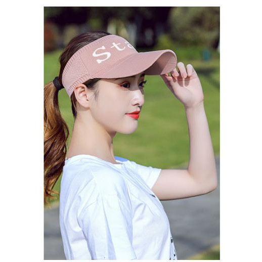 T&amp;Y  Topi Golf Tennis Rajut Katun Elastis Import Letter STAR AND SPORT Sun Visor Hat Topi Olahraga#Bisa COD