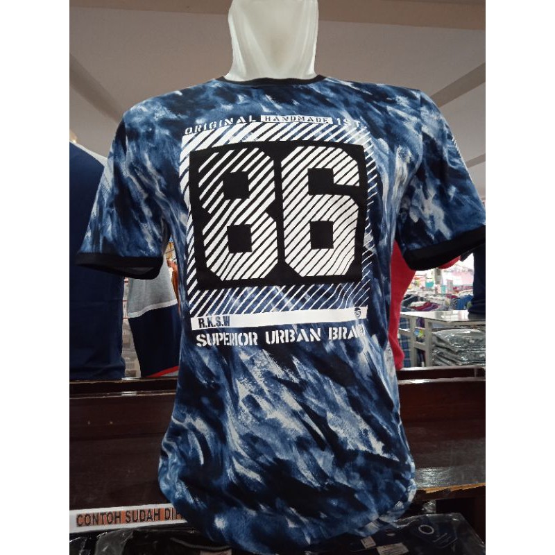 Tshirt Rockshw Motif 86 Biru Army