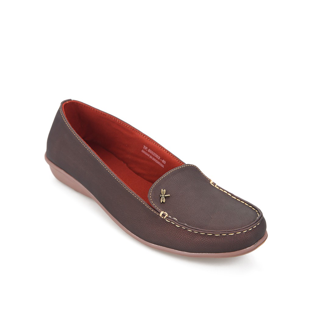 Triset Sepatu Flat Moccasin - Cokelat, hitam