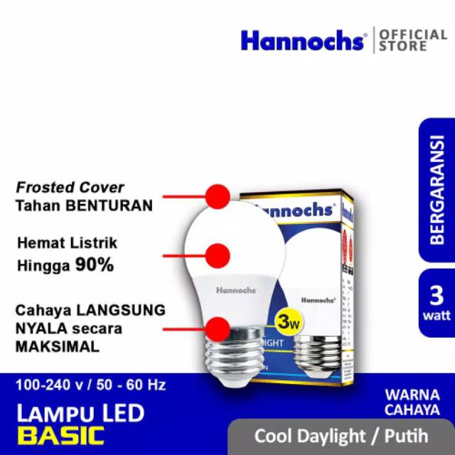 Lampu Led Hannochs Basic 3w 3 watt