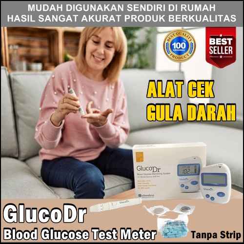 TERBARU alat gluco dr alat untuk mengukur kadar gula darah terbaik praktis akurat termurah original