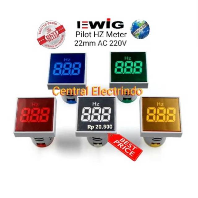 Pilot Lamp LED With HZ Indicator Kotak 22mm 220VAC EWIG.