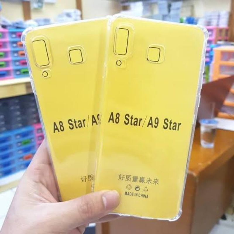Soft Case Anticrack Samsung A8 Star / Anti Crack KnockShock - Bening