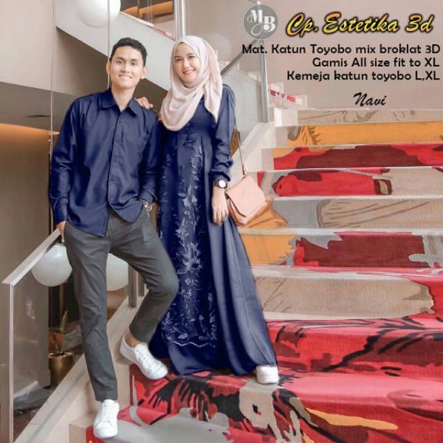 CP ESTETIKA 3D couple gamis party ori best seller