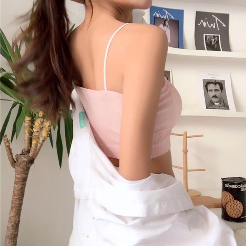 SF- Tanktop Edrea RIB - Crop Top Wanita Tali Spagetti Korean Style-8