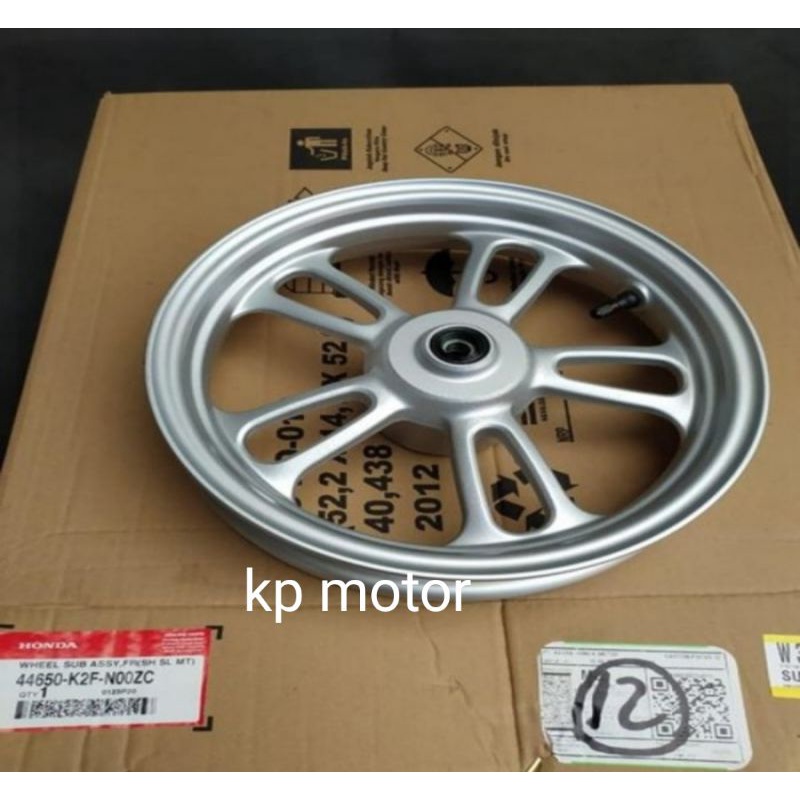 Velg depan new scoopy 2021 ring 12 silver ori