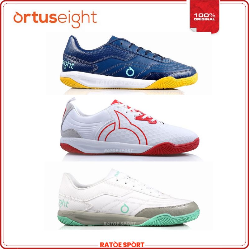 Sepatu Futsal Ortuseight Jogosala Roulette In White / Navy Original