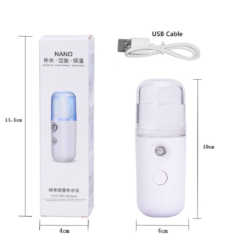 Nano Spray Portable / Mist Sprayer Perawatan Wajah Pelembab Wajah Mini USB