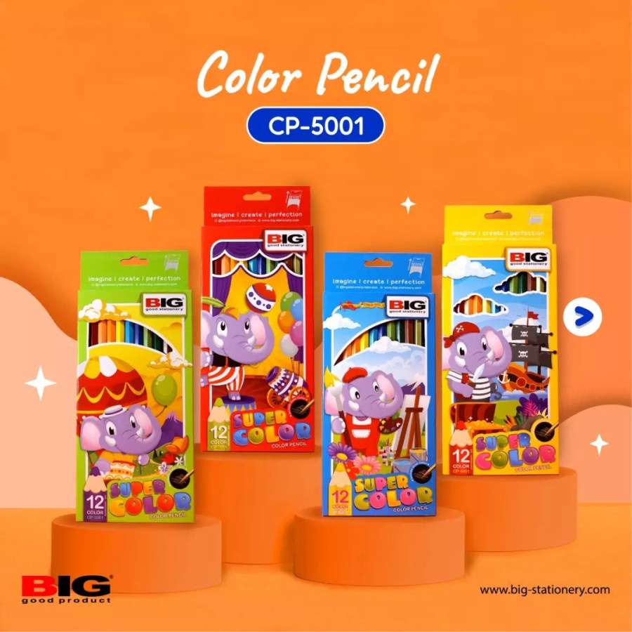 

PENSIL WARNA BIG 12 WARNA PANJANG CP-5001