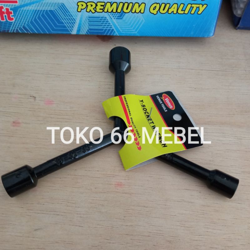 Kunci Sok Y 12 14 17mm / Kunci Sock Shock Socket / Y Socket Wrench / Kunci Sock Y /kunci shock