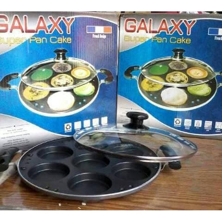 Galaxy Super Pan Cake 7 Lubang Dengan Lapisan Anti Lengket