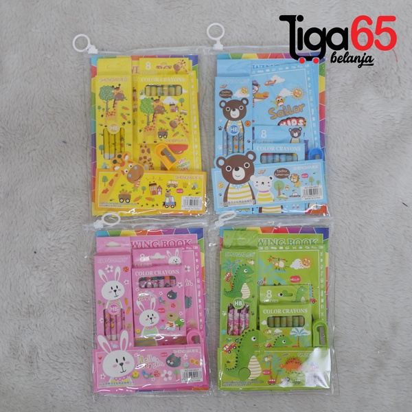 365 STATIONERY SET #40128 Buku &amp; Alat Tulis Anak / Karakter Fancy Gambar Lucu