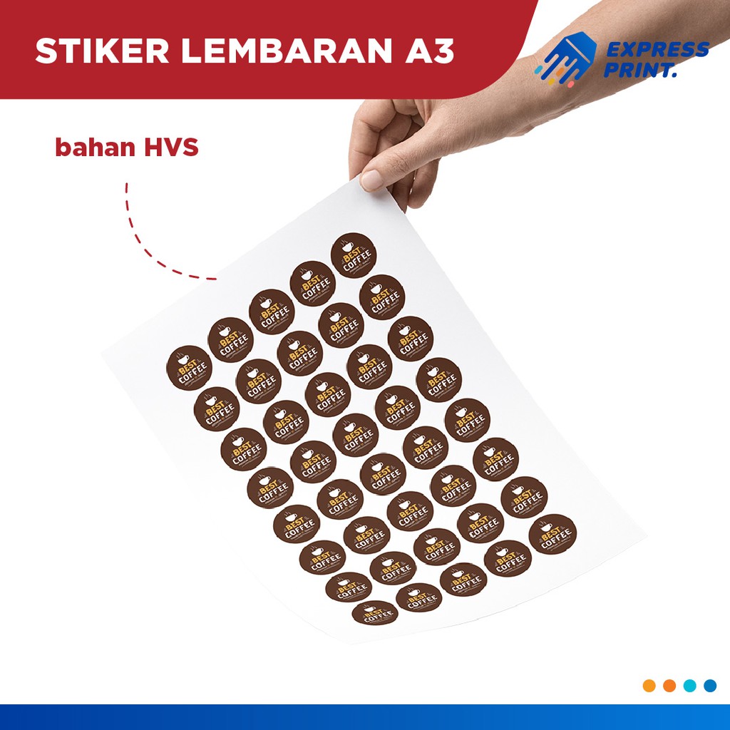 

Cetak Stiker Bhan HVS A3+ Cetak Stiker Cutting (Print + Cutting) Full Color, Cut Kotak