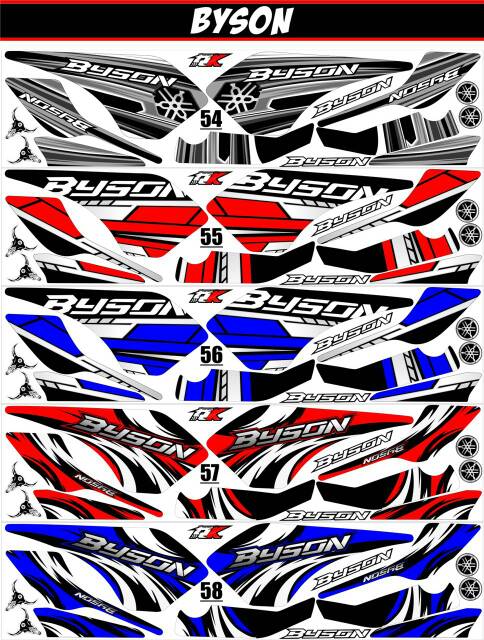 Sticker Striping Variasi Yamaha Byson Karbu 2010 2015 Tribal
