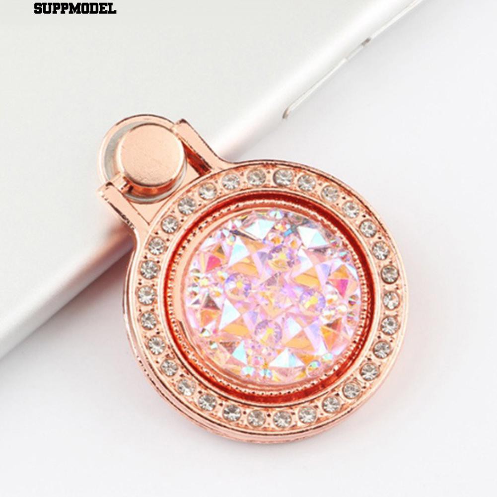 Mode Shiny Rhinestone Phone Ring Stand Finger Holder Gift untuk iPhone iPad