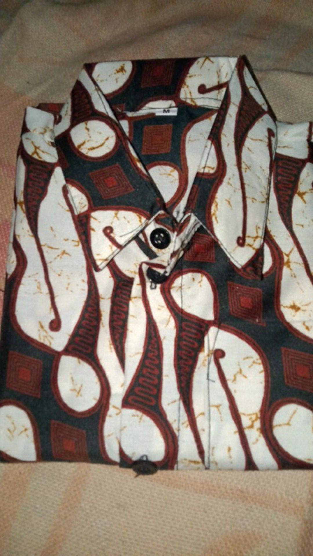 Kemeja Batik Anak / Hem Anak Pendek Laki Laki Motif Ulir 2-12 Tahun Baju Batik Anak Motif Modis