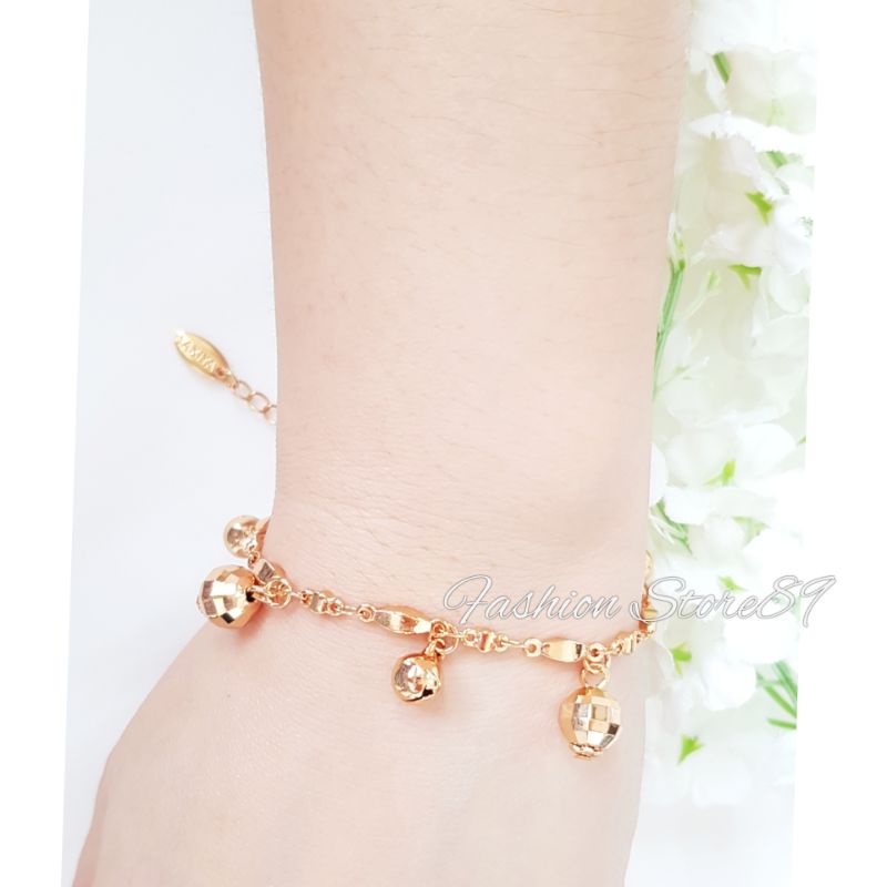 Gelang Jurai Bola Perhiasan Lapis Emas 18k Xuping Yaxiya Bestquality Fashion gelang rumbai