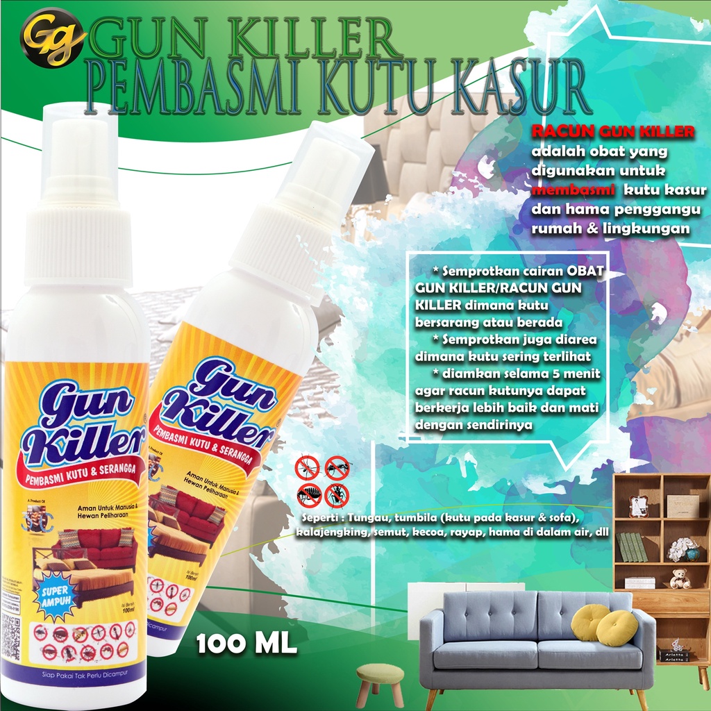 GUN KILLER PEMBASMI KUTU KASUR ANTI KUTU KASUR RACUN KUTU KASUR OBAT KUTU KASUR DAN SERANGGA KECIL 1