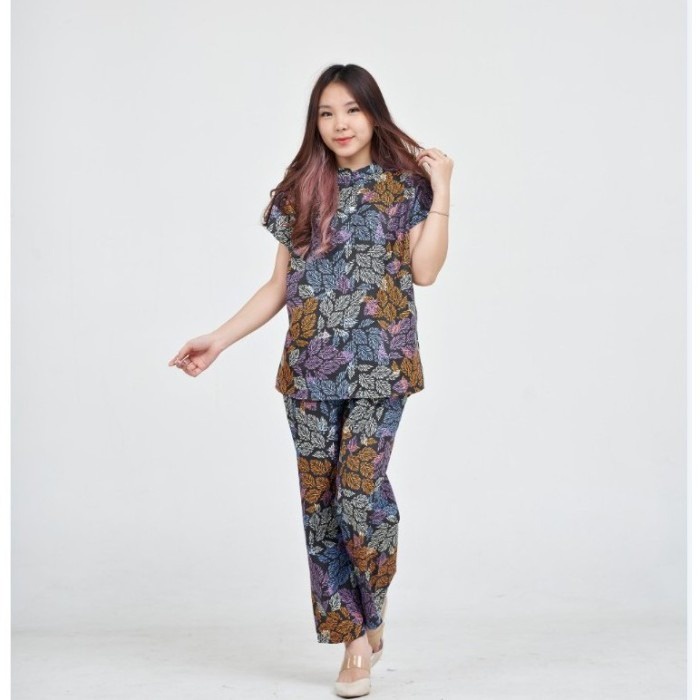 IZANY Piyama Dewasa Daily Set / One Set Aeon all size Lengan Pendek Allsize-HAZEL BLUE