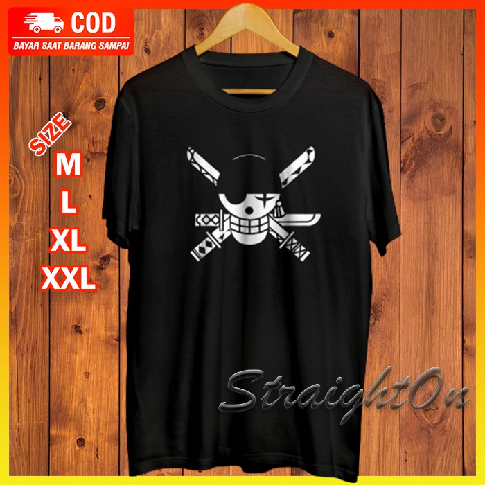 Kaos Baju Anime One Piece Ninja Zoro Flag Distro Premium Oversize Jepang Japan Ori Pria Wanita Murah